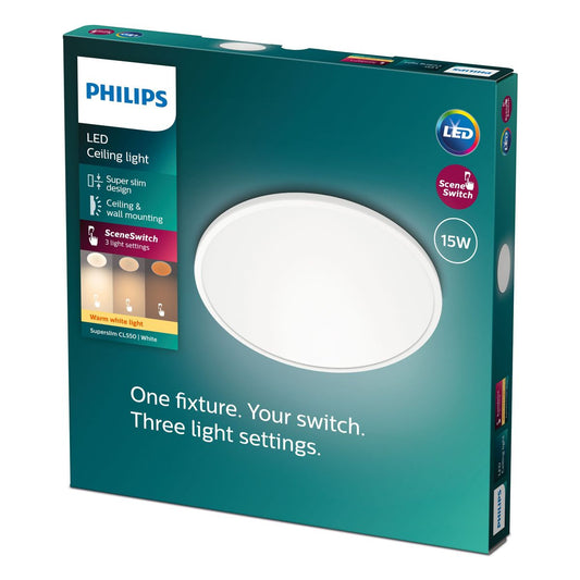Philips - Superslim CL550 SS RD 15W 27K W WV 06