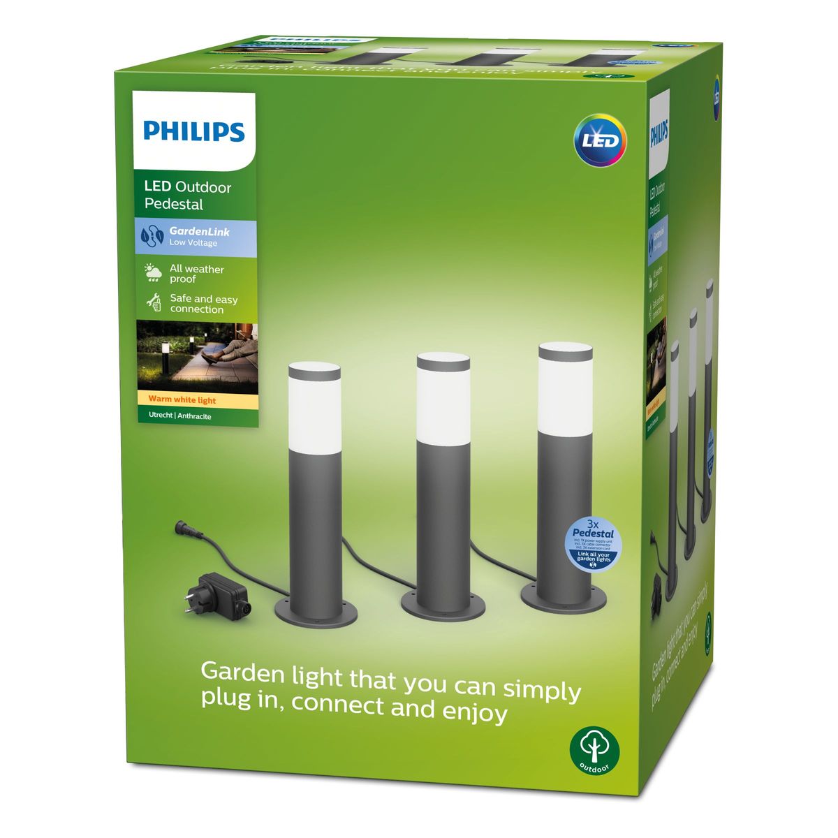 Philips - LV Pedestal Pack 24W 5+2+2m 3PK