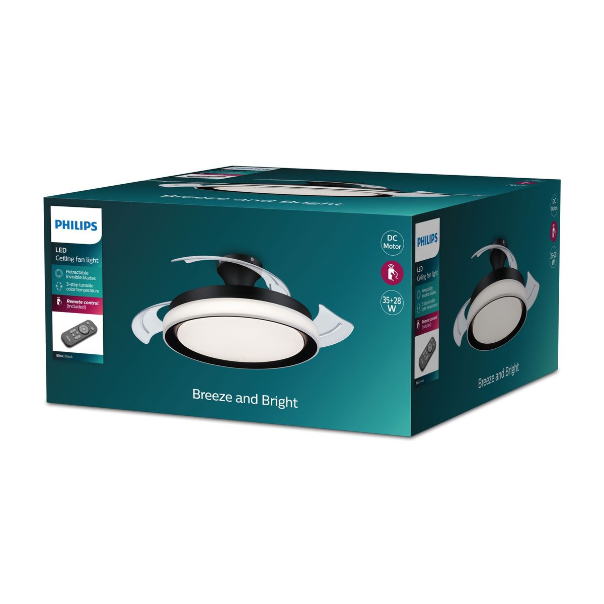Philips - Bliss DC Fan loft 28W+35W TW sort