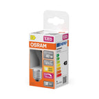 OSRAM LED-LAMPE RUND KLAR (40) E27 DÆM | 3,4W