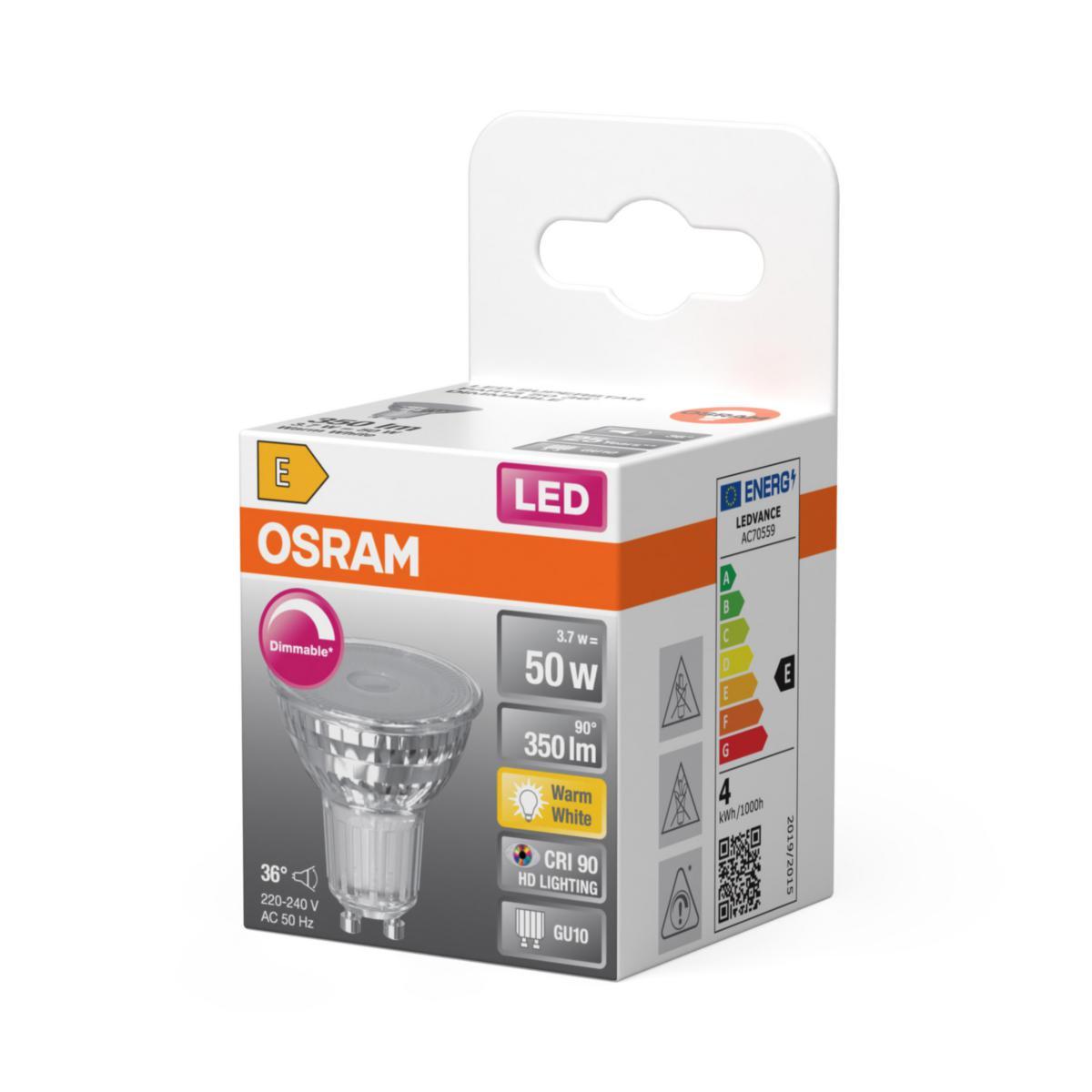 OSRAM LED LAMPE SUPERSTAR DIM 36° PAR16 350LM 3,7W 927 GU10