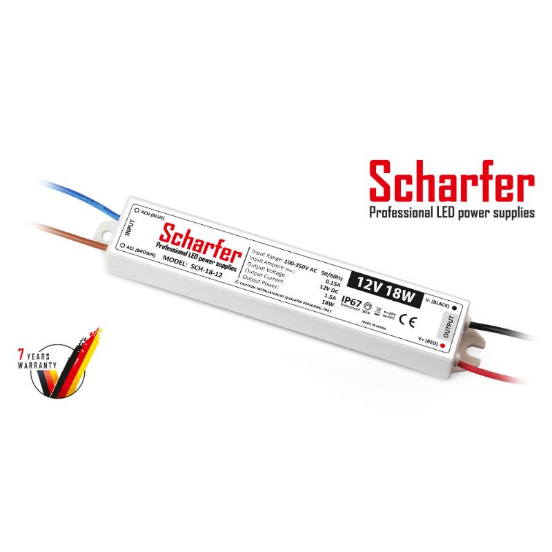Transformer 230V AC til 12V DC 18W