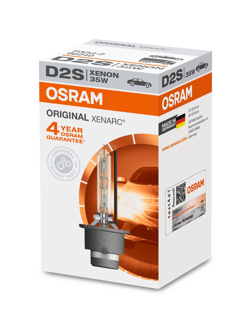 OSRAM XENARC ORIGINAL - D2S HID forlygtepære - Foldeboks