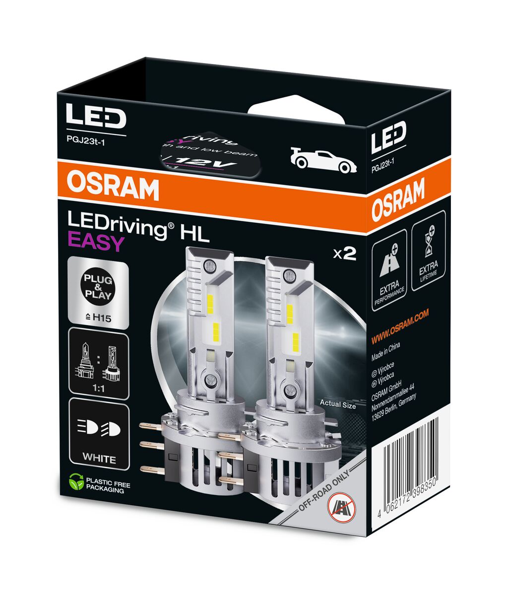 OSRAM -ledning HL Easy H15 Duo Box