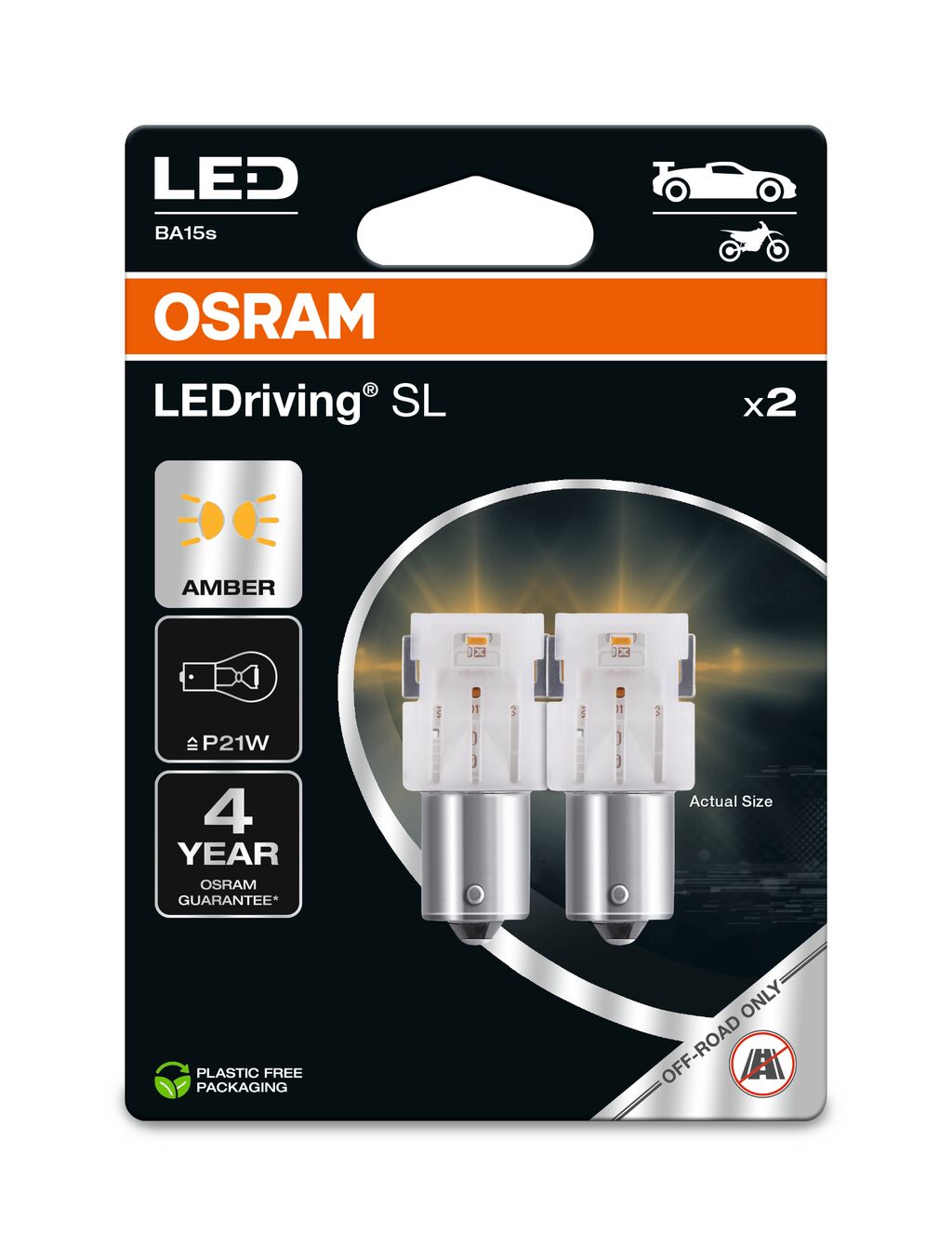 Osram førte Rring SL - off -Road P21W - gul