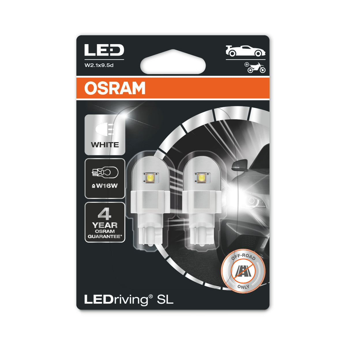 OSRAM LEDriving SL - Off-road W16W - hvid