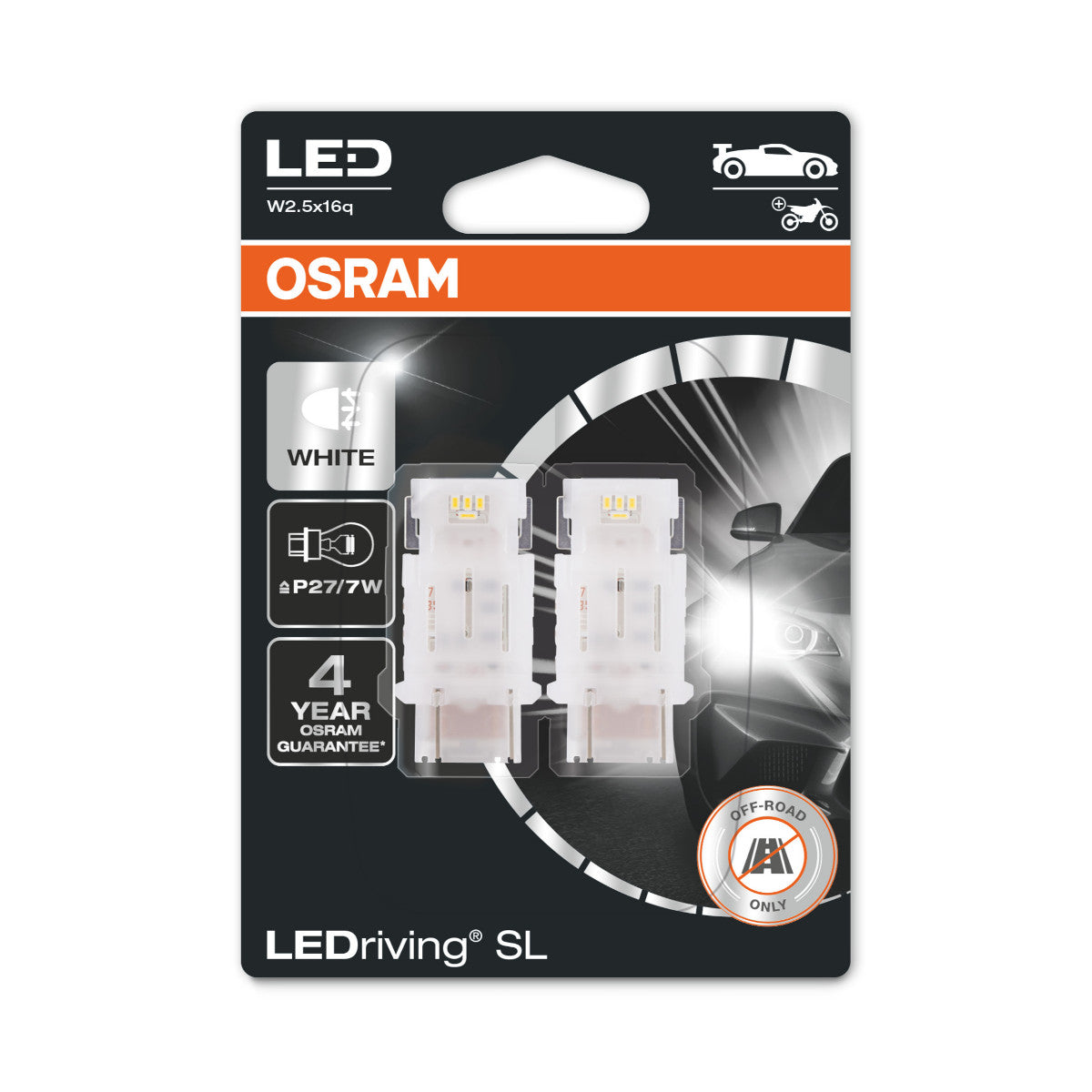 OSRAM LEDriving SL - Off-road P27-7W - hvid