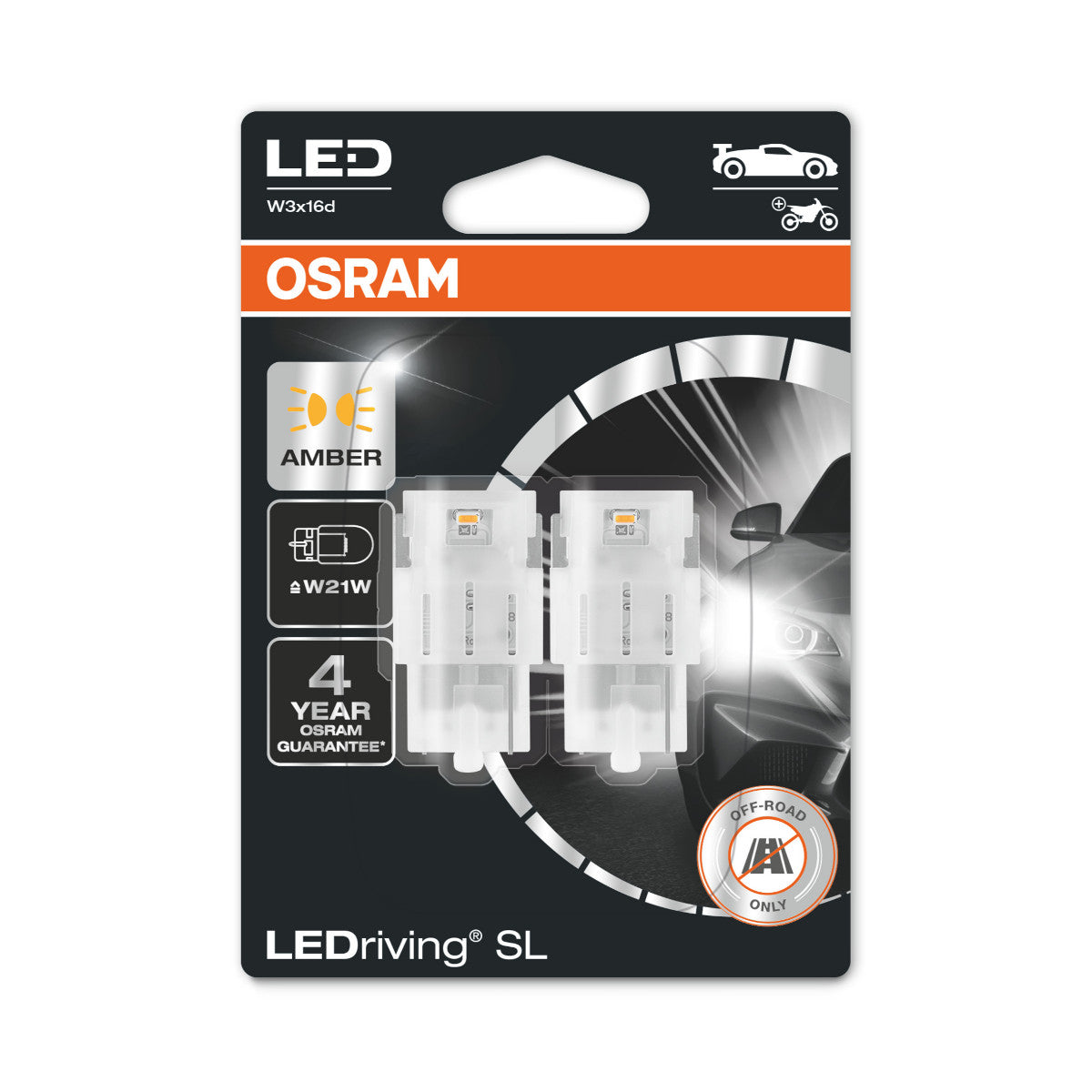 OSRAM LEDriving SL - Off-road W21W - gul