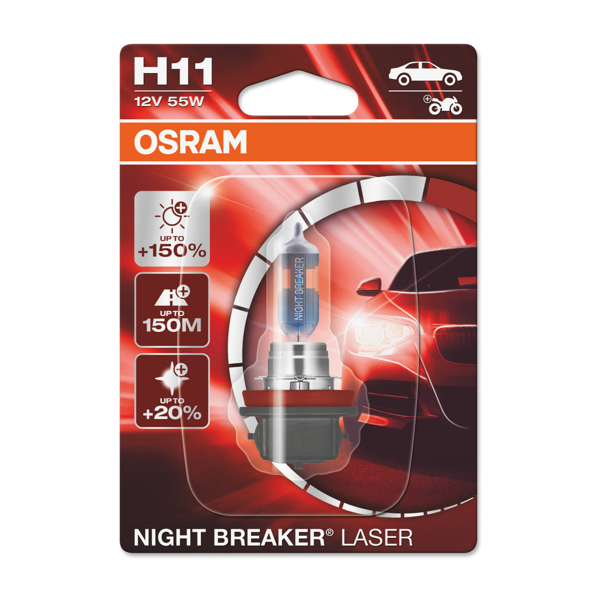 OSRAM NIGHT BREAKER® LASER H11 Single Blister