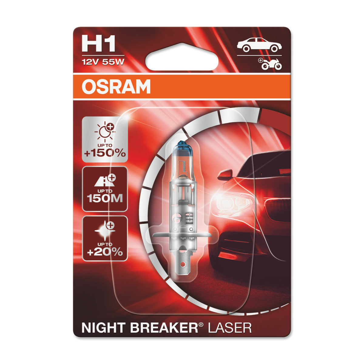 OSRAM NIGHT BREAKER® LASER H1 Single Blister