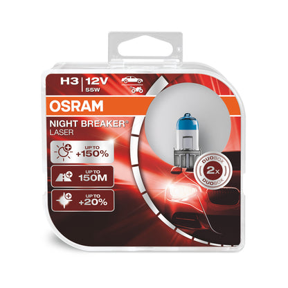 OSRAM NIGHT BREAKER® LASER H3 Duo Box