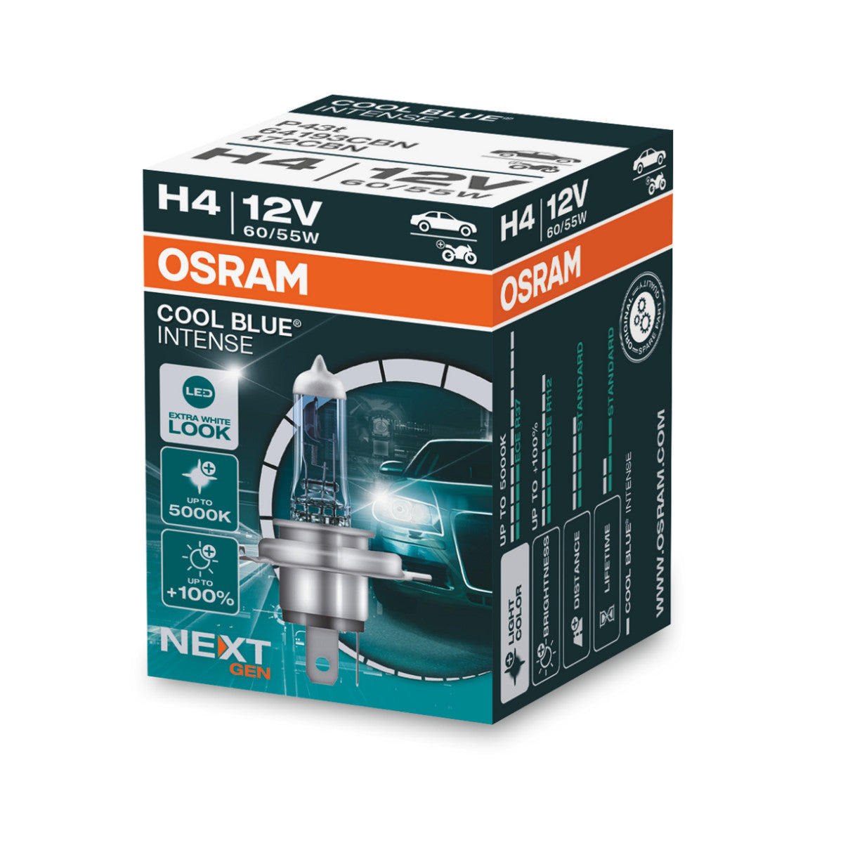 OSRAM - H4 Halogen forlygtepære - Foldeboks - 1-PAK