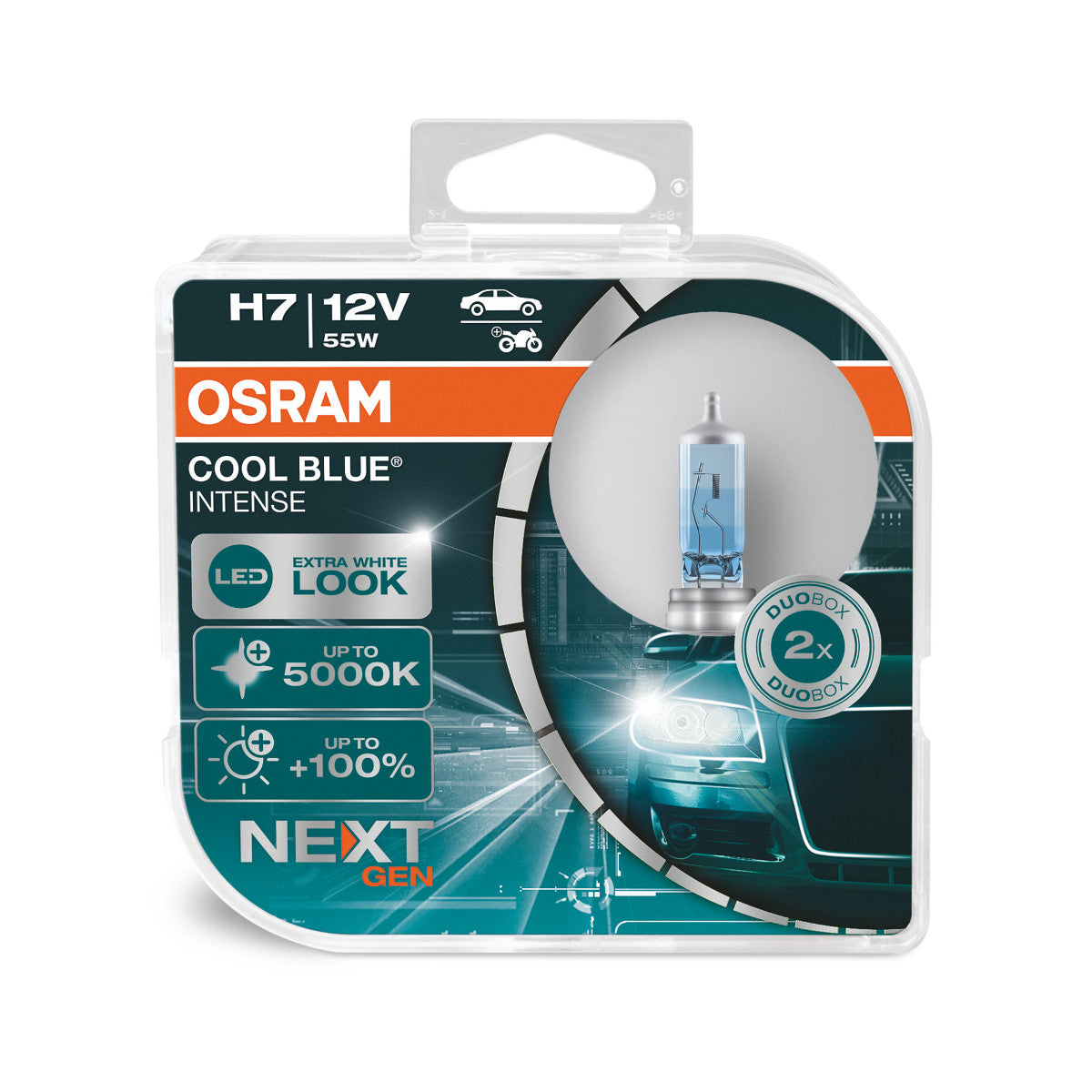 OSRAM - H7 Halogen forlygtepære - Duo boks - 2-PAK