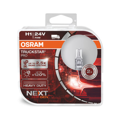 OSRAM TRUCKSTAR PRO - H1 Halogen forlygtepære - 2-PAK