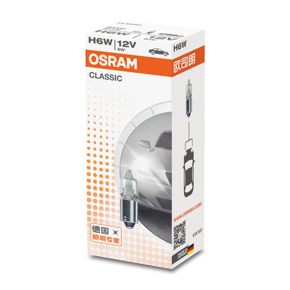 OSRAM ORIGINAL - METAL BASE - H6W Ekstra pære