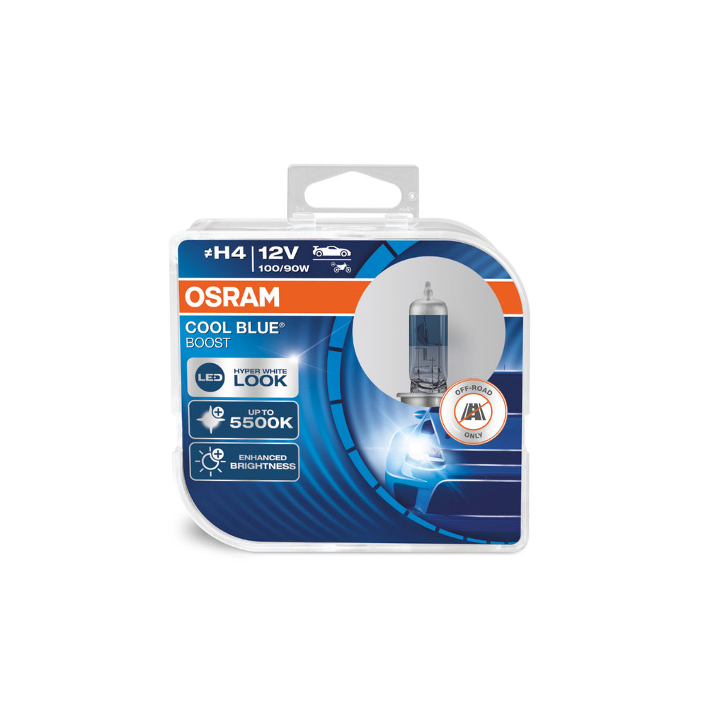OSRAM Cool Blue Boost - Off -Road H4 Halogen forlygte lampe - 2 -pakke