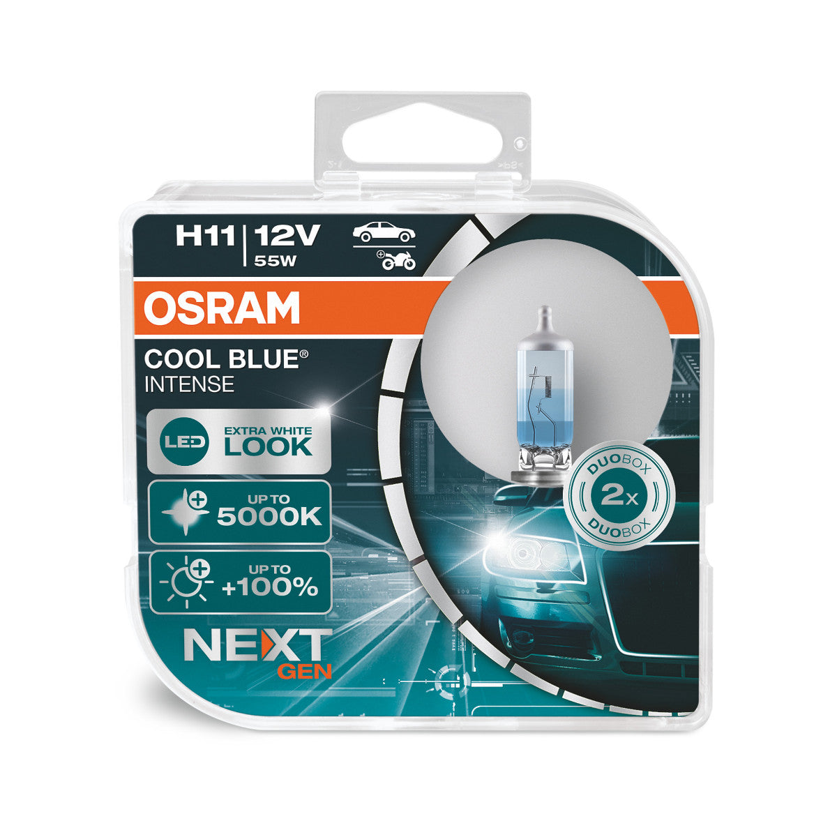 OSRAM - H11 Halogen forlygtepære - 2-PAK