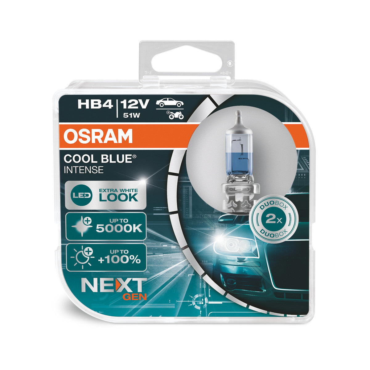 OSRAM - HB4 Halogen forlygte lampe - 2 -pack