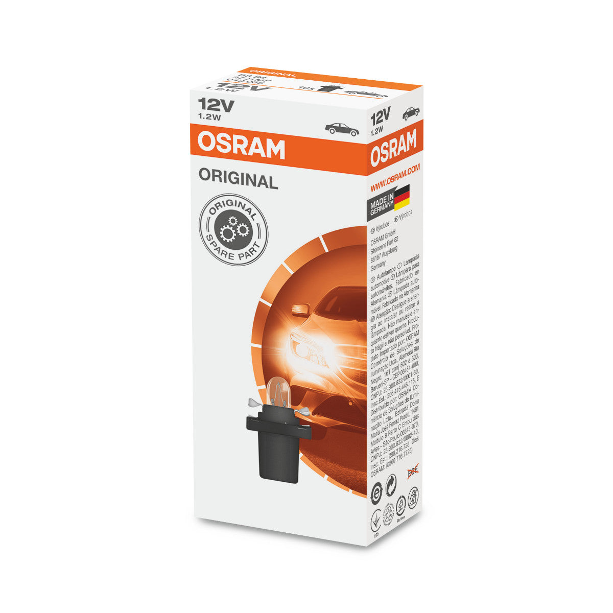 OSRAM Original - Plastik MF Base - 1 -2W - B8.5D - Ekstra lyslampe