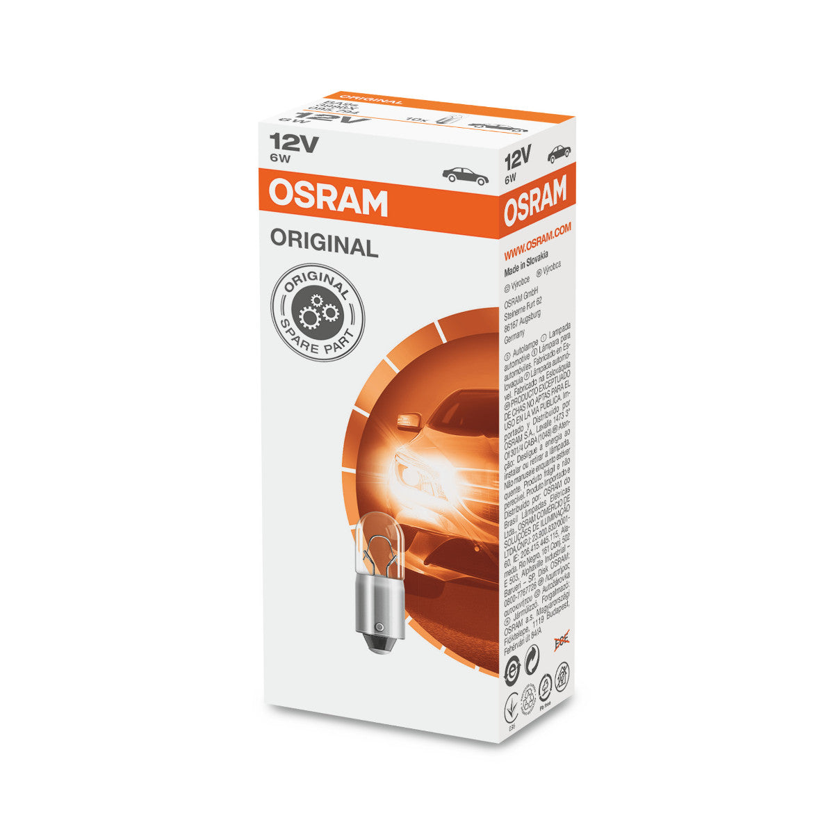 OSRAM ORIGINAL MINIXEN - 6W - 12V - BA9s - Ekstra pære