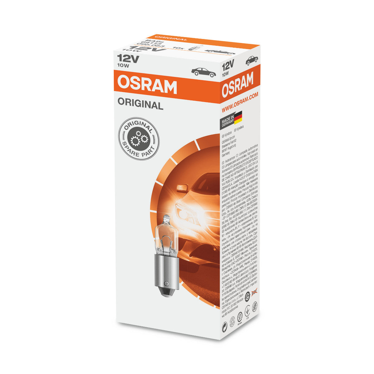 OSRAM ORIGINAL MINIWATT - 10W - 12V - Ekstra pære