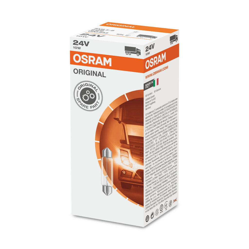 Osram Original Festoon -10W - 24V - Ekstra lyslampe