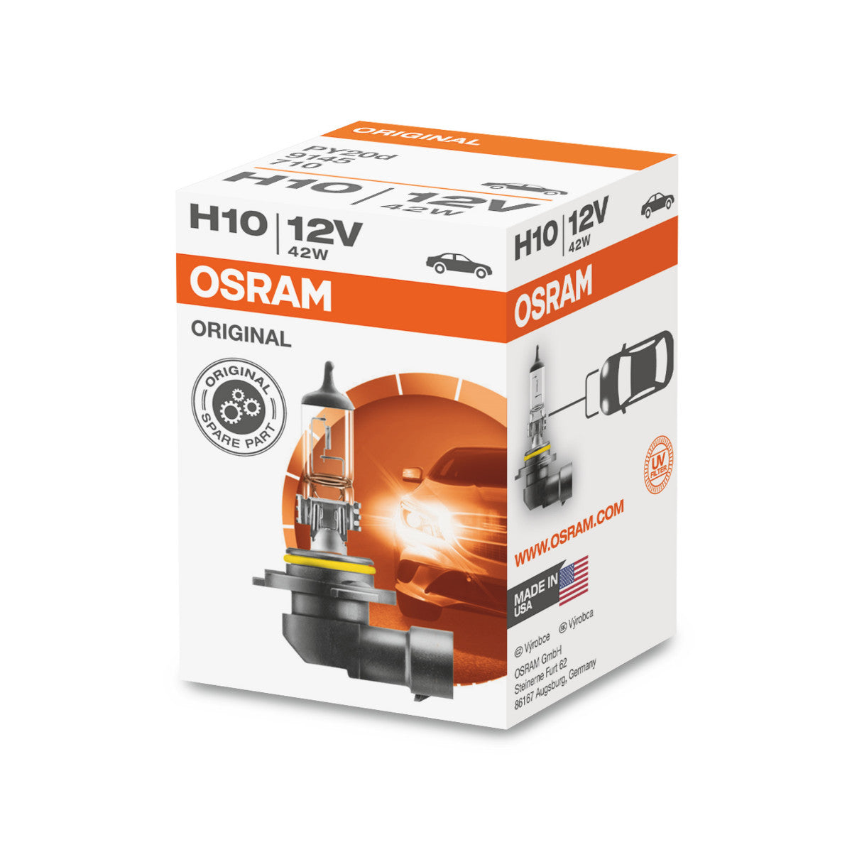 OSRAM Original Line - H10 - 12 V - 42 W - Halogen forlygte lampe