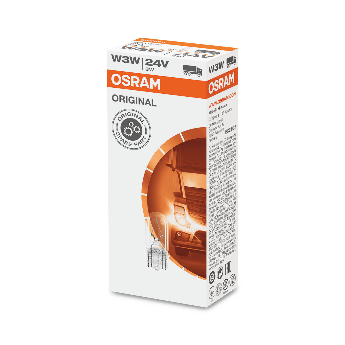 OSRAM ORIGINAL - KILE BASE - 3W - 24V - W2.1x9.5d - Ekstra pære