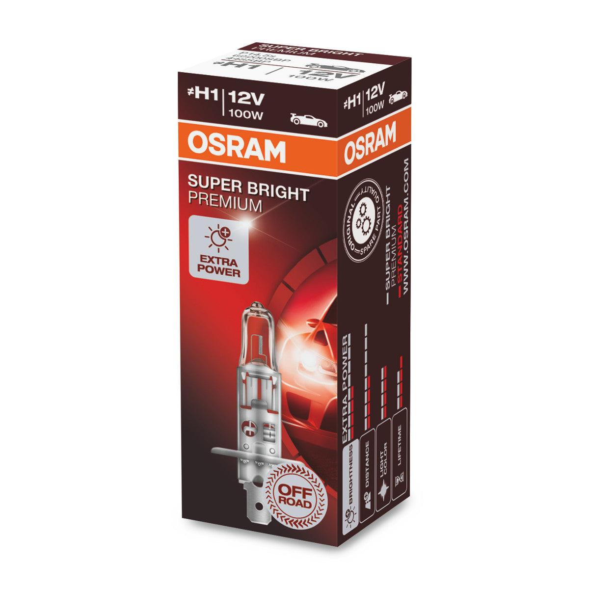 Osram Super Bright Premium - Super Bright - Off -Road H1 - P14 -5S Halogen forlygte lampe