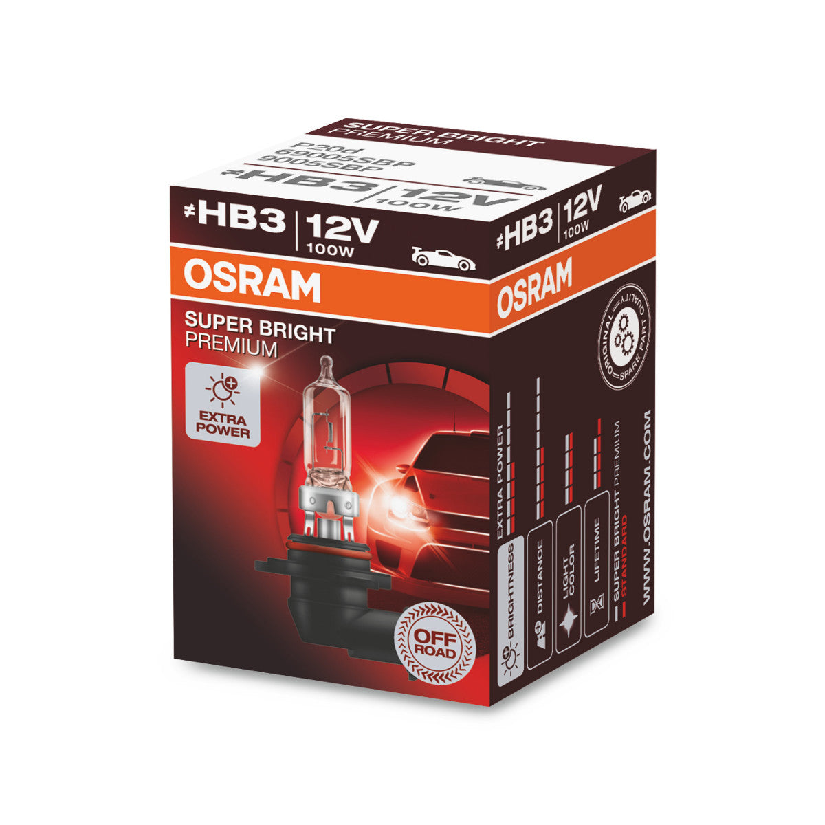 OSRAM SUPER BRIGHT PREMIUM - SUPER BRIGHT - Off-road HB3 Halogen forlygtepære