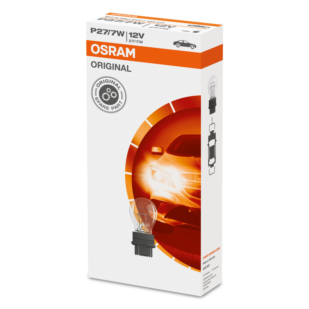 OSRAM S8 WEDGE BASE - P27-7W Ekstra pære