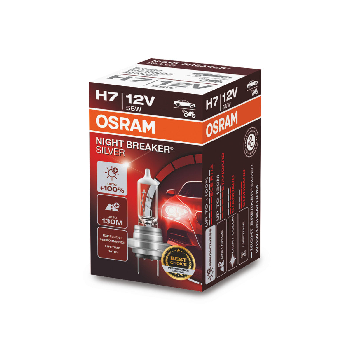 OSRAM NIGHT BREAKER® SILVER H7 foldeboks