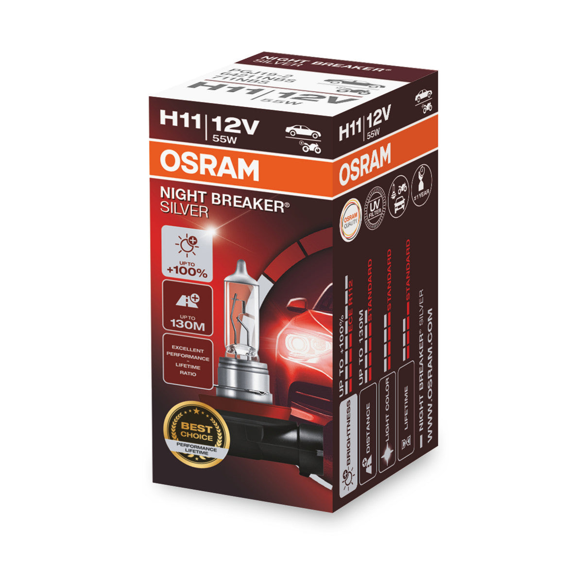 OSRAM NIGHT BREAKER® SILVER H11 foldeboks