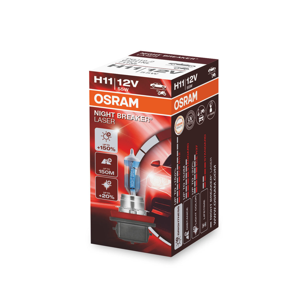 OSRAM NIGHT BREAKER® LASER H11 foldeboks