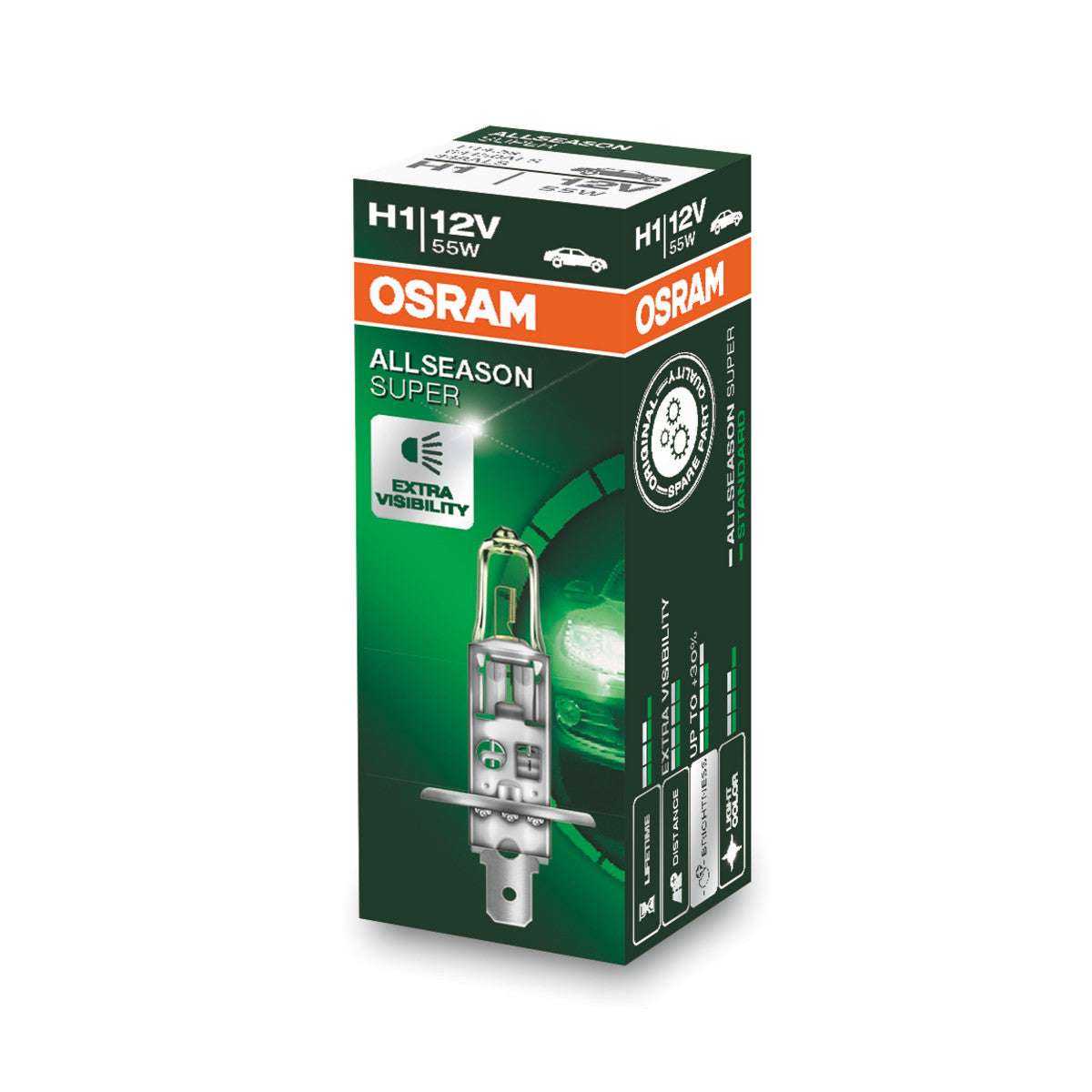 OSRAM ALLSEASON SUPER - ALLSEASON - H1 Halogen forlygtepære