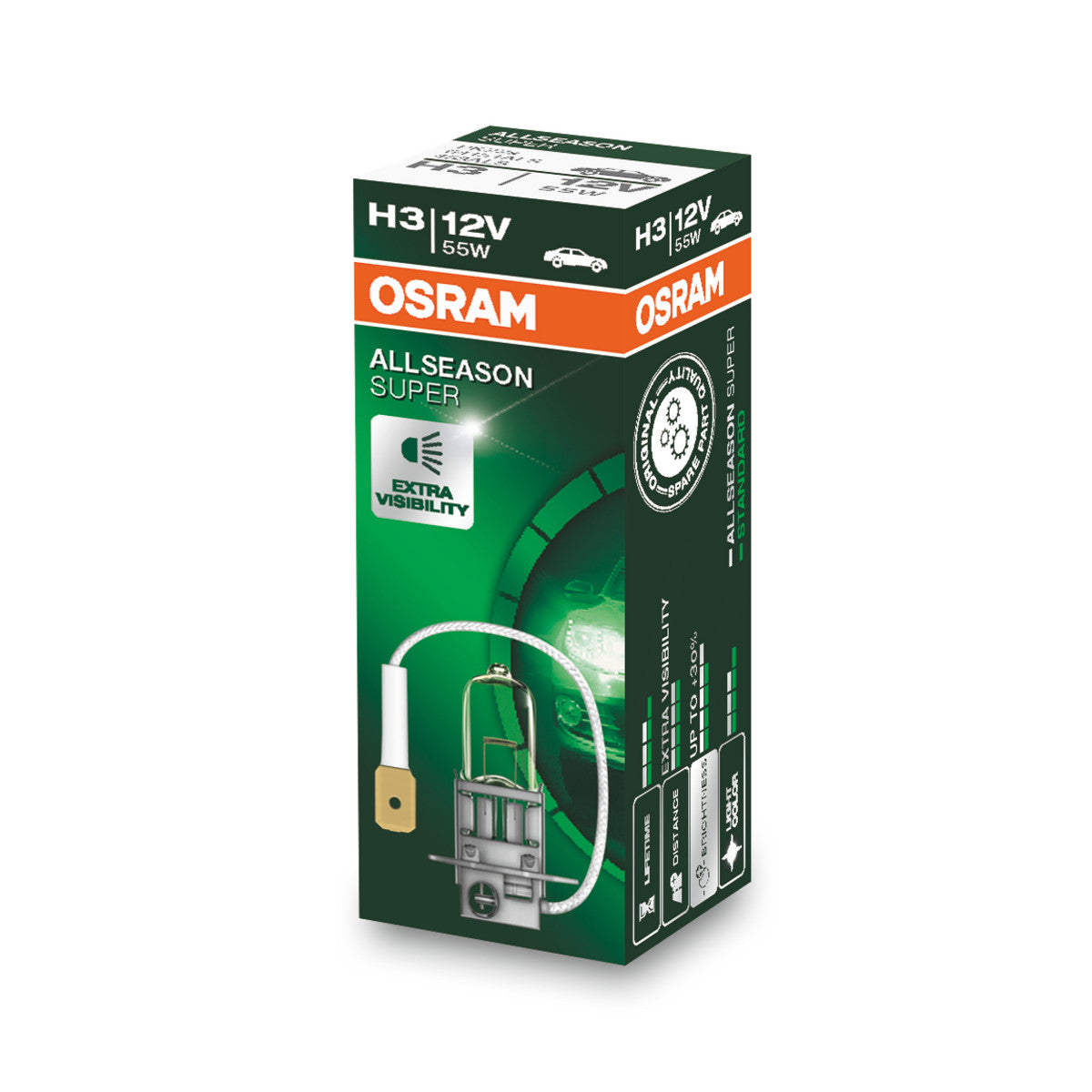 OSRAM ALLSEASON SUPER - ALLSEASON - H3 Halogen forlygtepære