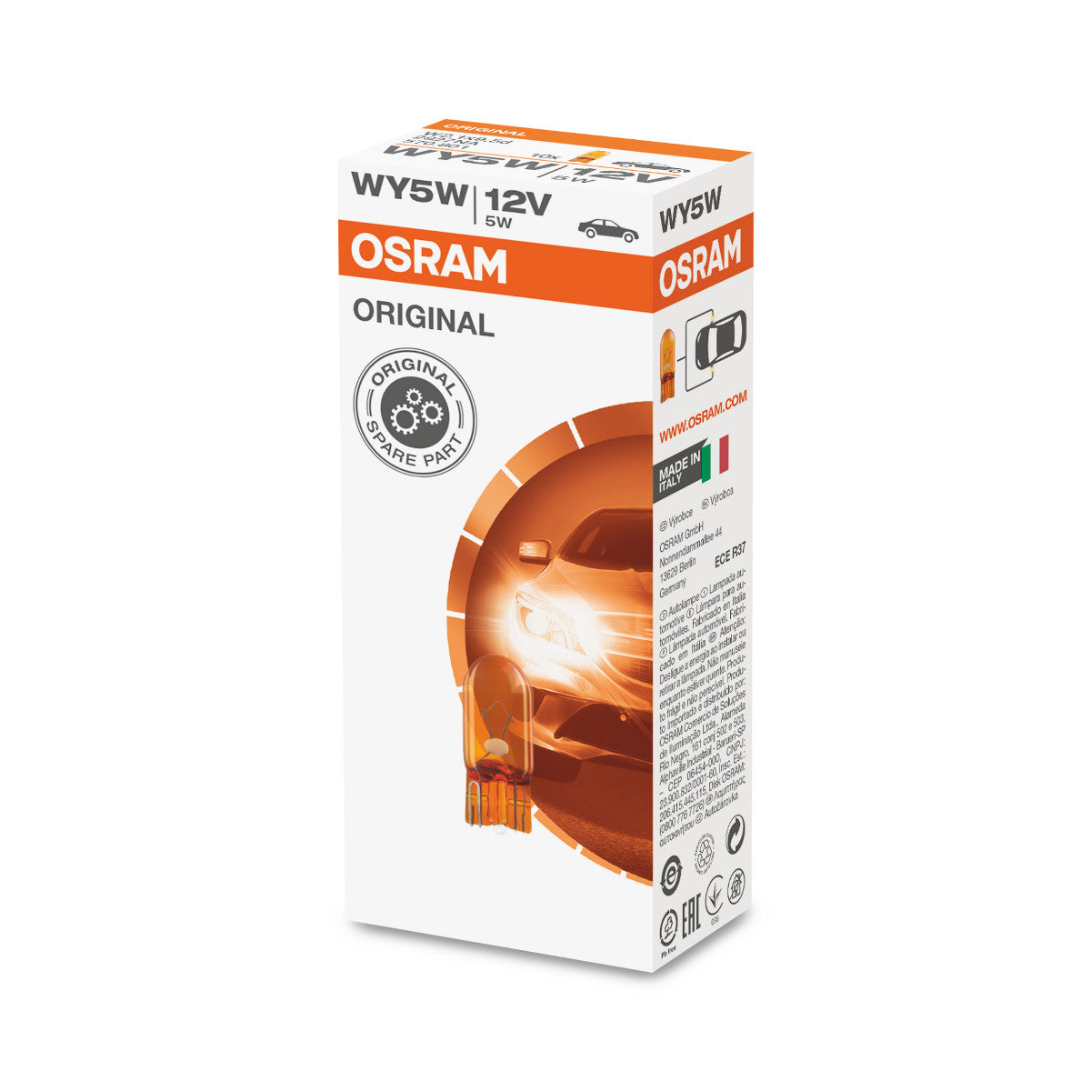 OSRAM ORIGINAL - KILE BASE - WY5W - 12V Ekstra pære