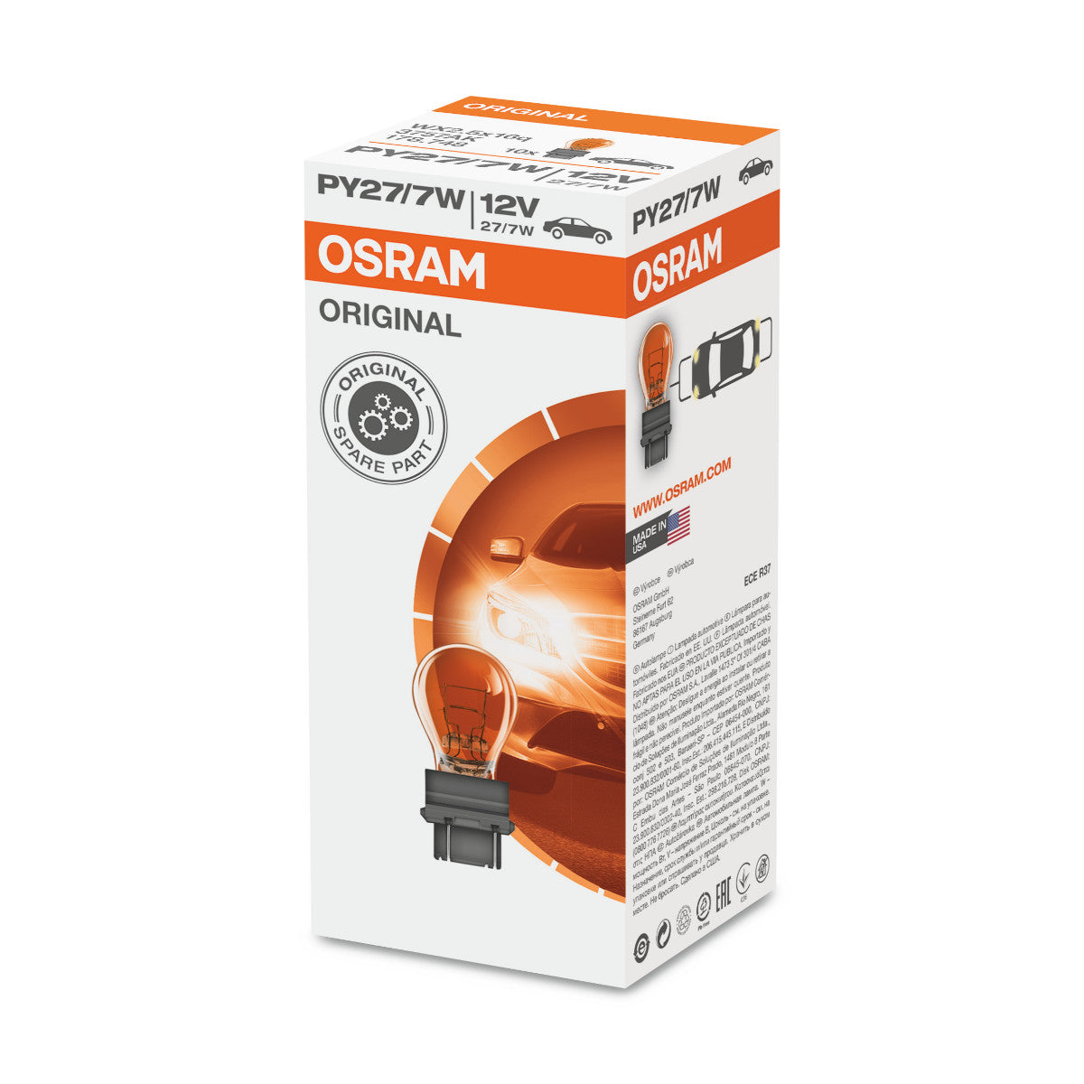 OSRAM S8 WEDGE BASE - PY27-7W Ekstra pære