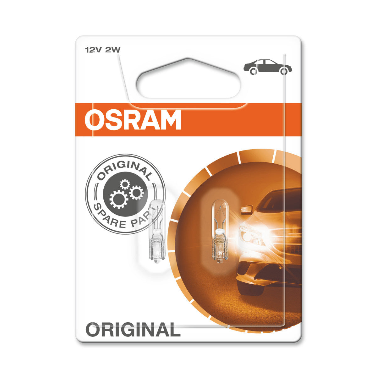 OSRAM ORIGINAL - KILE BASE - 2W - 12V - W2x4.6d - Ekstra pære