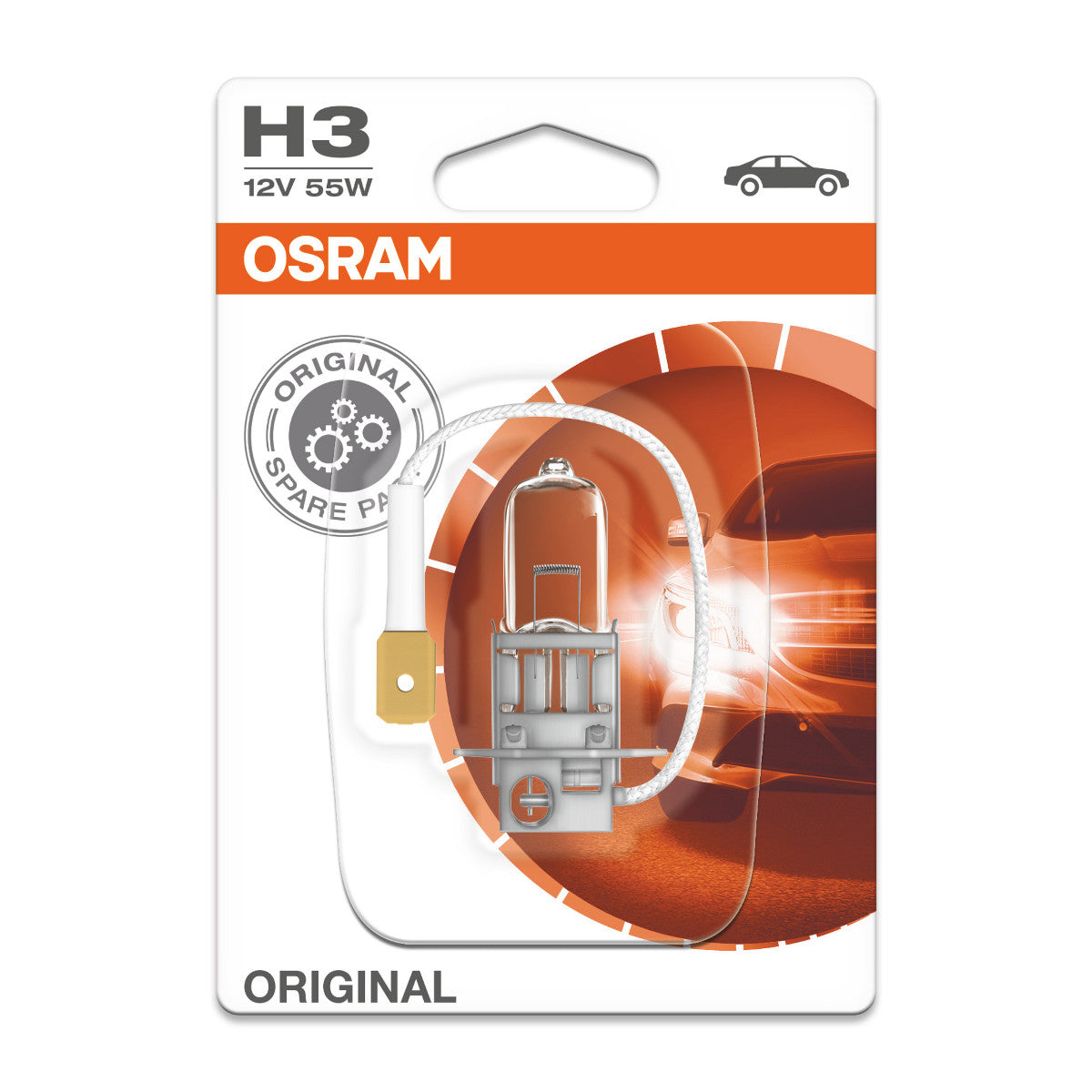 OSRAM ORIGINAL LINE - H3 - 12 V - 55 W - Halogen forlygtepære