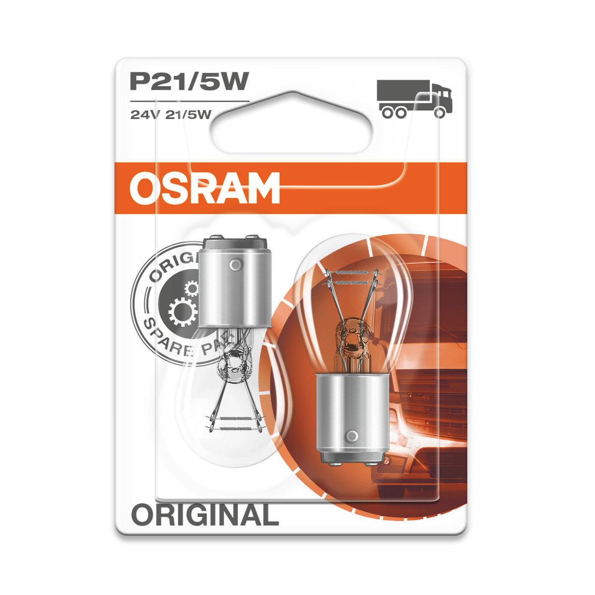 OSRAM ORIGINAL - METAL BASE - P21-5W. 24V Ekstra pære