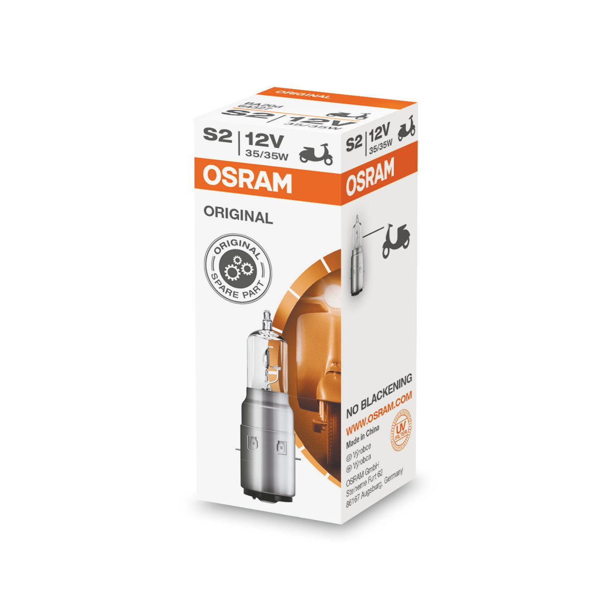 OSRAM ORIGINAL LINE - S2 - 12 V - 3535 W - Halogen forlygtepære - Foldeboks