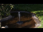 Star Trading - Solcellebelysning - Solcelle dekoration Fountain - Sort - 10cm Lysfarve RGB (Rød-Grøn-Blå)