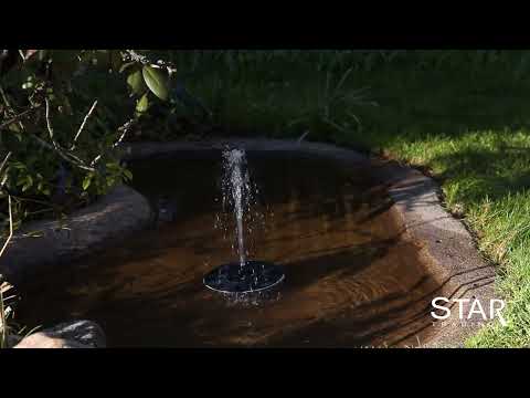 Star Trading - Solcellebelysning - Solcelle dekoration Fountain - Sort - 10cm Lysfarve RGB (Rød-Grøn-Blå)