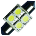 Spollampa 12V/24V 0.7W 31mm Röd