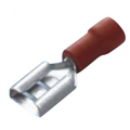 Flatstick Sleeve 1,5 mm2 vinylrød 6,3 x 0,8 mm - 10 stk