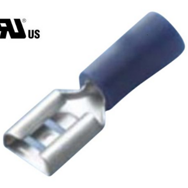 Flatstick Sleeve 2,5 mm2 vinylblå 4,8 x 0,8 mm - 10 stk