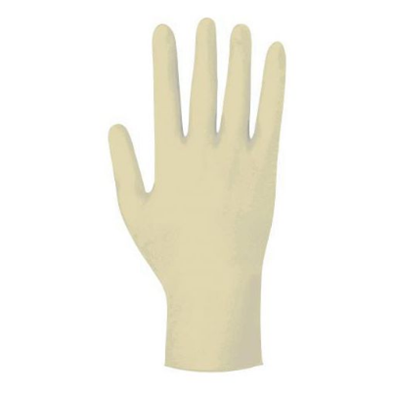 Pulver -fri latexhandsker til engangsbrug hvide s - 5 par